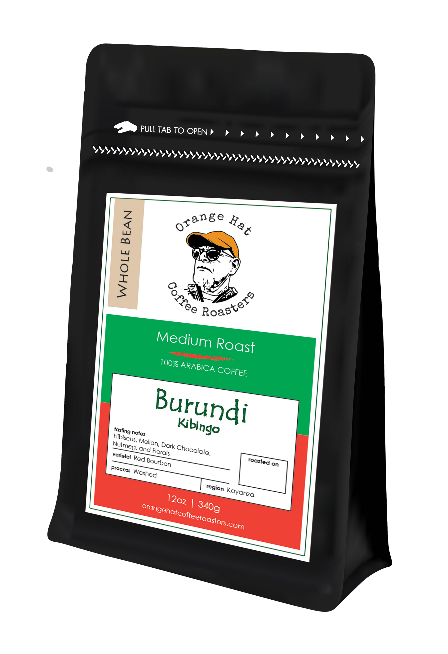Medium Roast||Burundi Kayanza||Notes: hibiscus and melon, mild acidity medium bodied||12oz