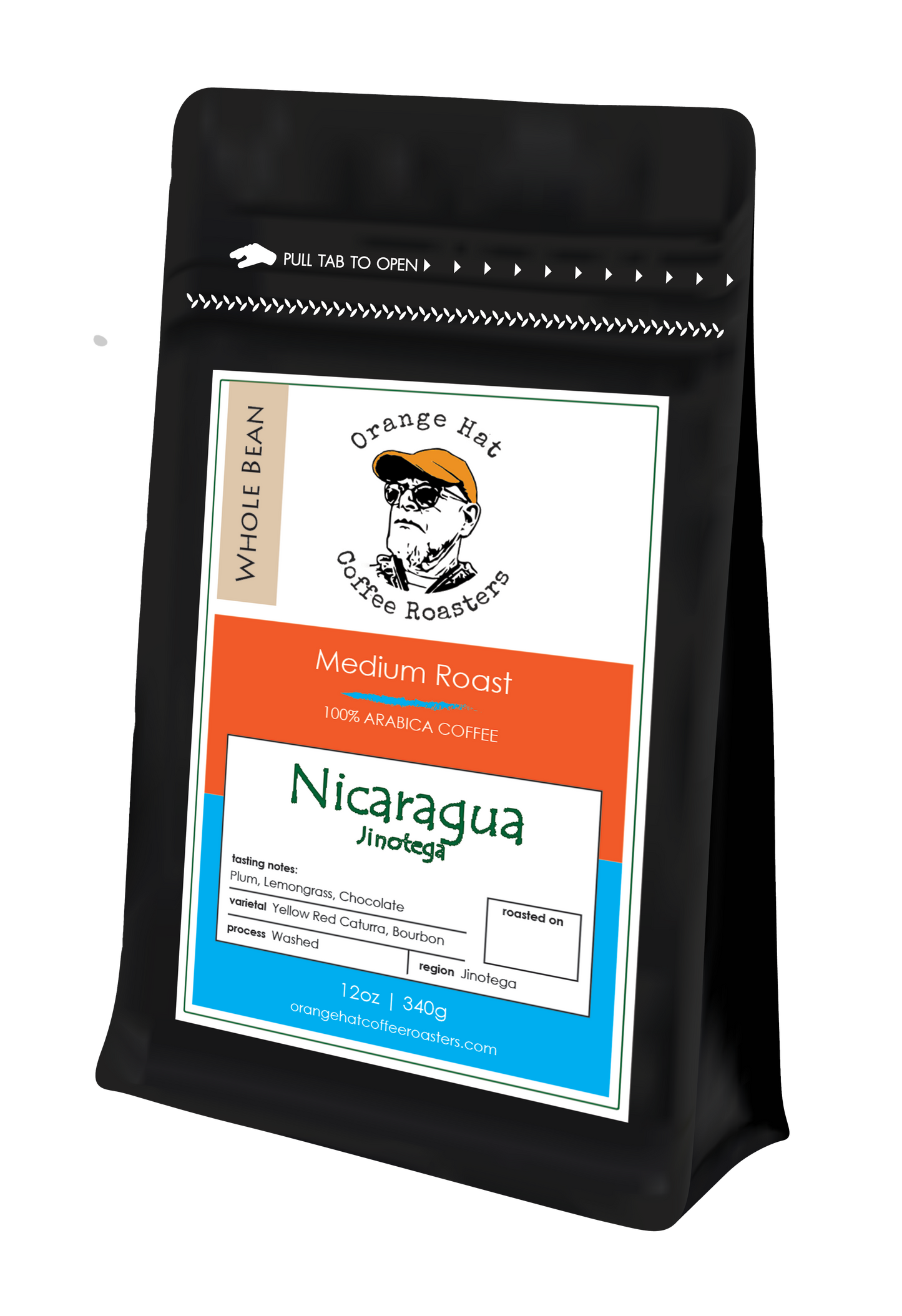 Medium Roast||Nicaragua Jinotega Finca Las Camelias||Notes: plum, lemongrass, chocolate||12oz